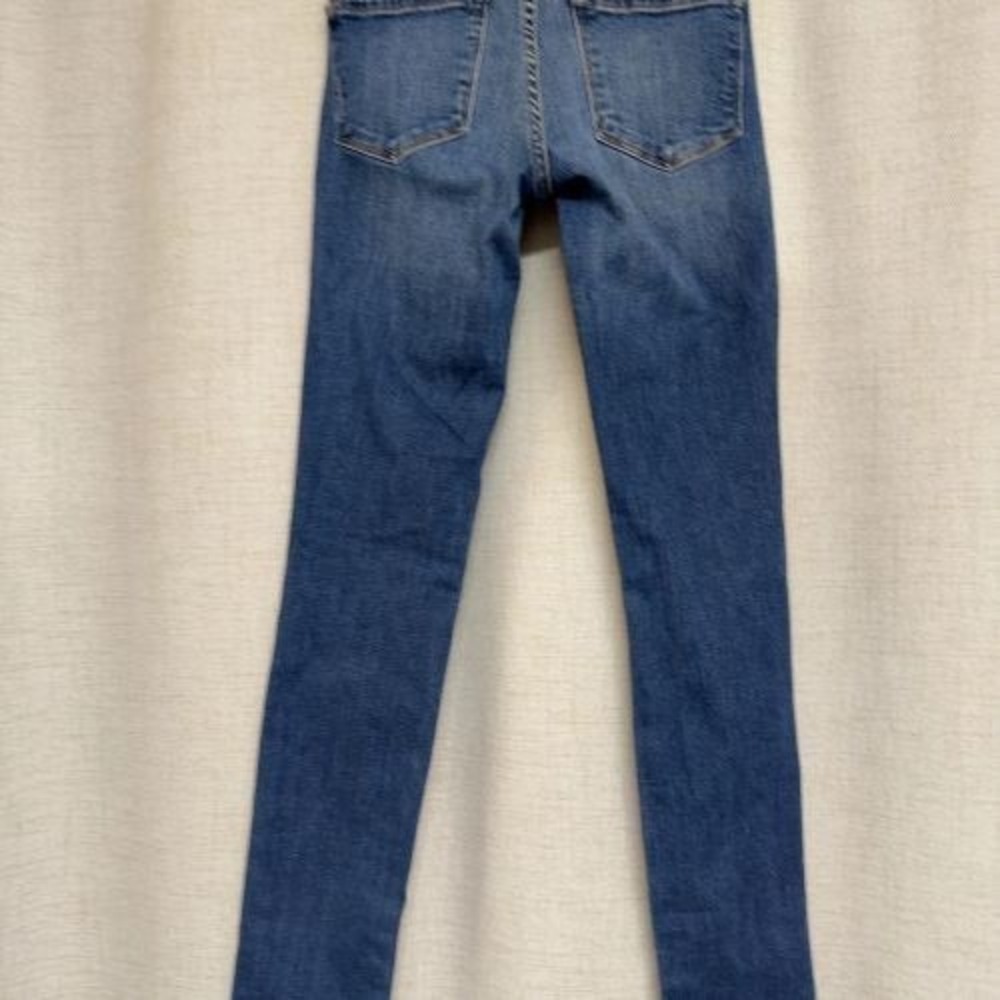FRAME sz 24 Blue Forever Karlie Distressed Skinny Jeans Denim Pants - Picture 4 of 11